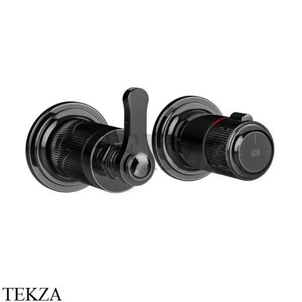 Gessi VENTI20 Термостат для душа, 2 поток, внешняя часть 65235-706, Black Metal PVD
