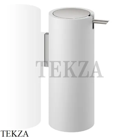 Decor Walther Stone White WSP Настенный дозатор для жидкого мыла или лосьона 0972255, белый матовый-stainless steel