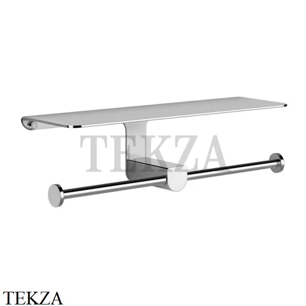 Gessi RILIEVO Держатель для бумаги двойной с крышкой-полкой 59450-031, хром глянец
