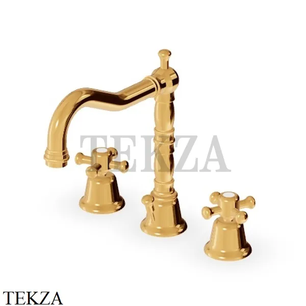 Zucchetti Delfi Смеситель для раковины с донным клапаном Z46353.8008C40, золото глянец