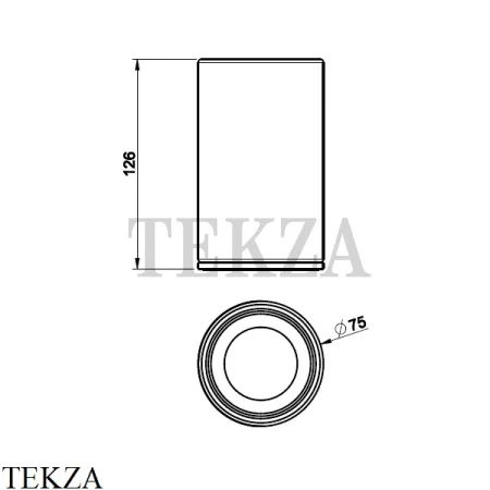 Gessi 316 ACCESSORIES Стакан для зубных щеток настольный композит черный 54732-239, Steel Brushed