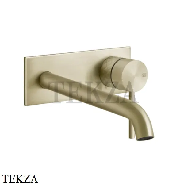 Gessi 316 INTRECCIO Смеситель для раковины на планке длинный, внешняя часть 54190-727, Brushed Brass