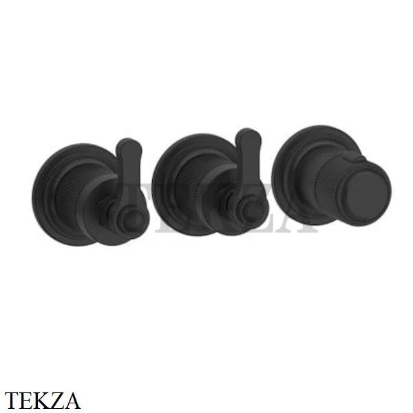 Gessi VENTI20 Термостат для душа, 2 потока, внешняя часть 65334-299, Black XL