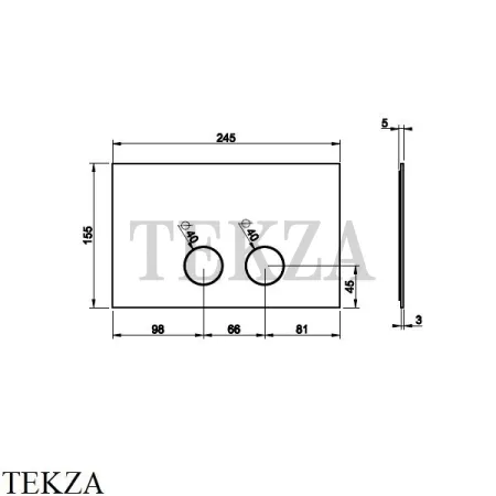 Gessi Total look Клавиша смыва для инсталляции Geberit Sigma 8 и Sigma 12, 54611-706, Black Metal