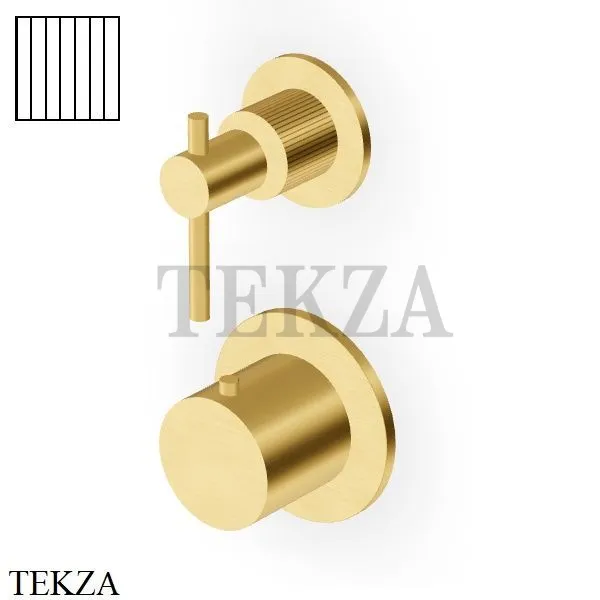 Zucchetti Helm Vertical Термостат для душа на 1 поток, внешняя часть ZHL801.XP41G2, brushed gold PVD