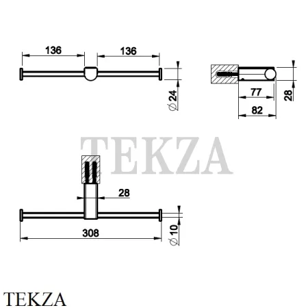Gessi RILIEVO Держатель для туалетной бумаги двойной 59415-030, Copper глянец