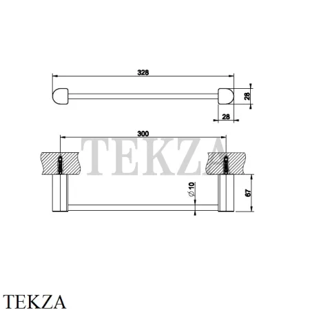 Gessi RILIEVO Держатель для полотенца 30 см 59397-030, Copper глянец