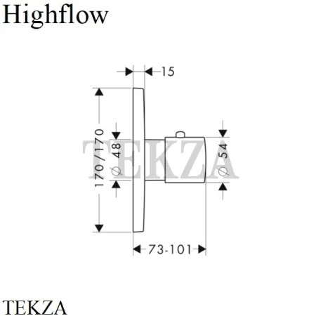 Axor Citterio M Термостат для душа Highflow, внешняя часть 34716000, хром глянец