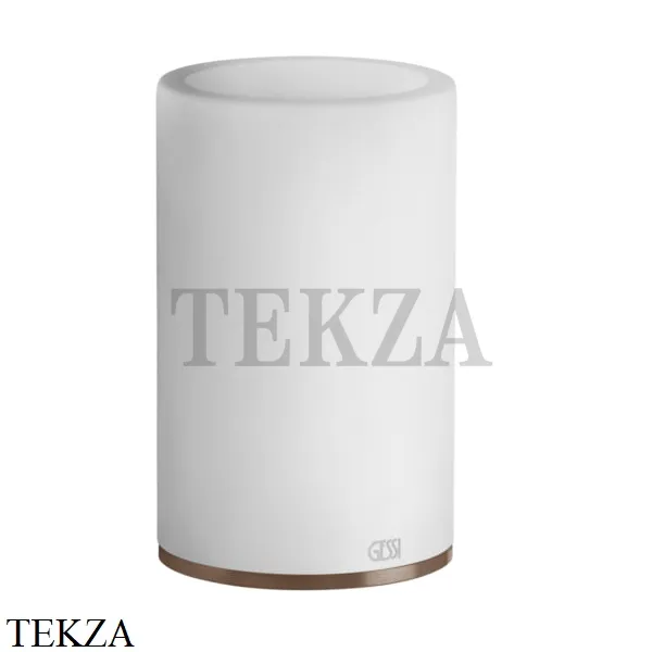 Gessi 316 ACCESSORIES Стакан для зубных щеток настольный, композит белый 54731-708, Copper Brushed