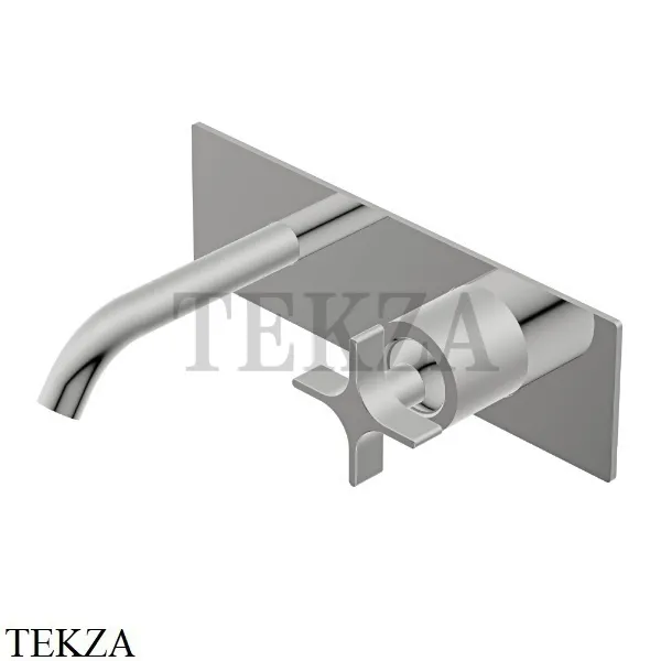 Ritmonio Diametro35 Cross Смеситель для раковины, внешняя часть PR53AL101 IX, Brushed steel