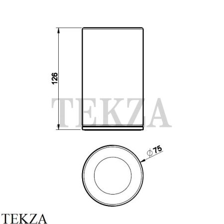 Gessi 316 ACCESSORIES Стакан для зубных щеток настольный композит черный 54732-726, Warm Bronze Br.