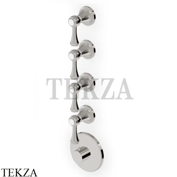 Zucchetti Agora Classic Термостат для душа, 4 выхода, внешняя часть ZAL662.C8, nickel глянец