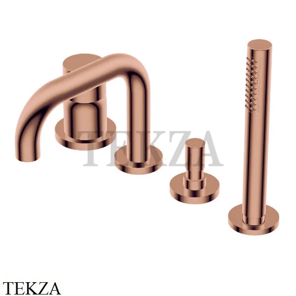 Ritmonio Diametro35 S Смеситель для ванны с гарнитуром PR52EG201  F33, Brushed Rose Gold