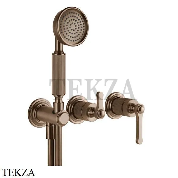 Gessi VENTI20 Смеситель для душа, с гарнитуром внешняя часть 65036-708, Copper Brushed