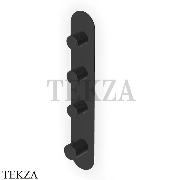 Zucchetti Todd Термостат для душа на 3 потока, внешняя часть ZTD665.N1, черный goffrato