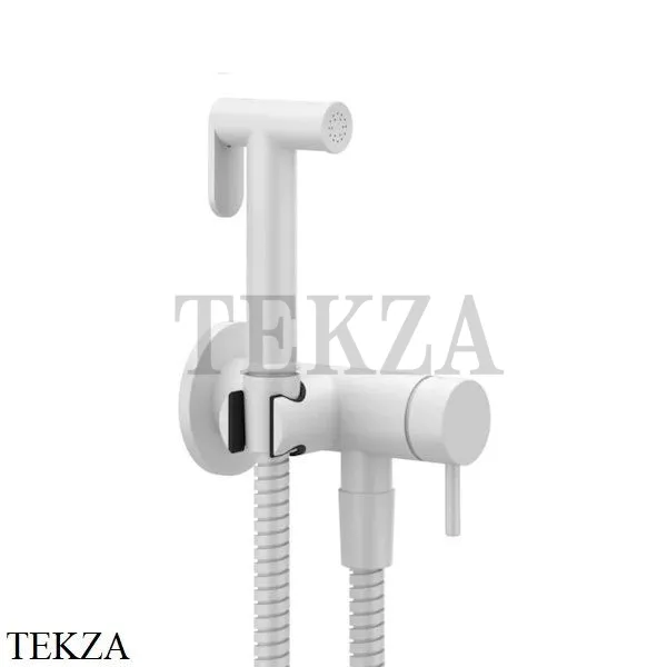 Gessi Гигиенический душ со смесителем, выводом воды и держателем 45130-279, Matte White