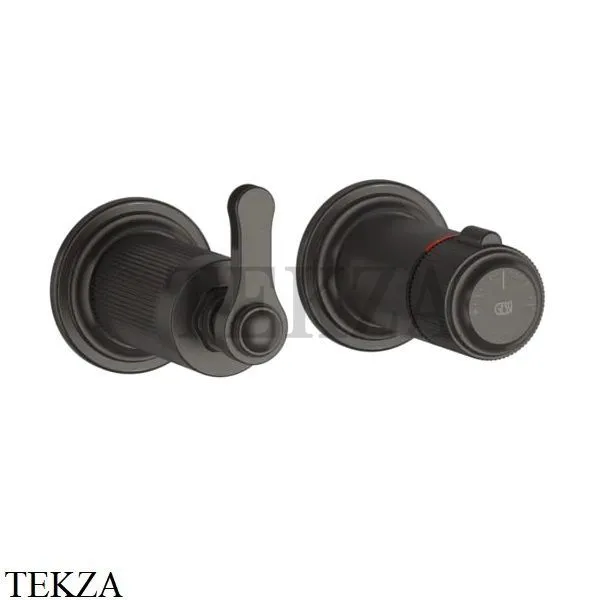 Gessi VENTI20 Термостат для душа, 1 поток, внешняя часть 65233-707, Black Metal Br. PVD