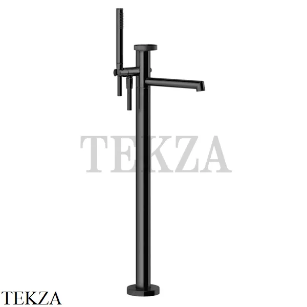 Gessi ANELLO Смеситель для ванны напольный, с гарнитуром 63328-706, Black Metal