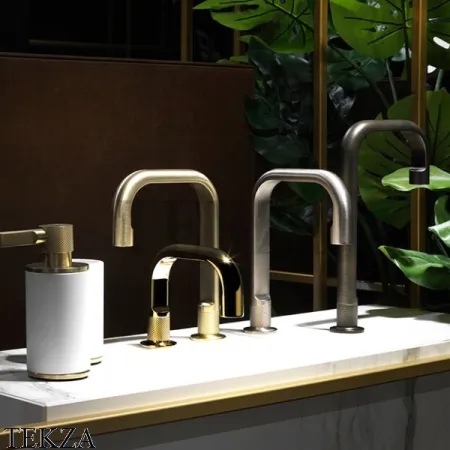 Gessi INCISO Смеситель для раковины низкий, с донным клапаном 58001-149, Finox Brushed Nickel