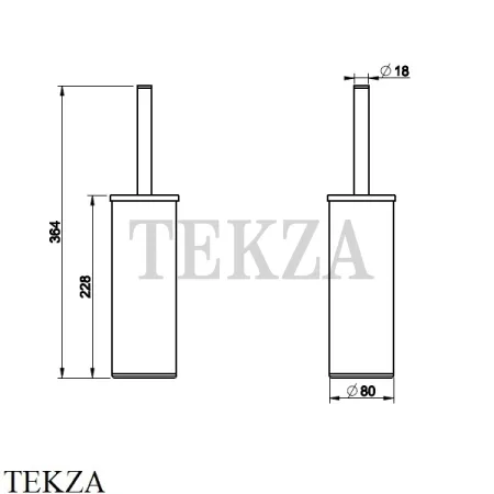 Gessi RILIEVO Ершик туалетный напольный 59543-031, хром глянец