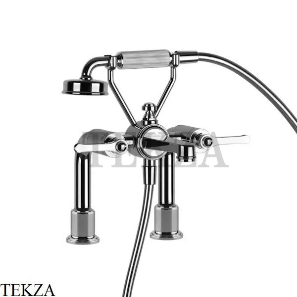Gessi VENTI20 Смеситель для ванны на борт с гарнитуром 65115-031, хром глянец