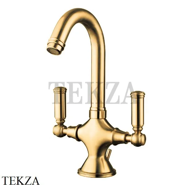 Bossini LIBERTY Смеситель для раковины, с донным клапаном Z001301.021, Золото глянец
