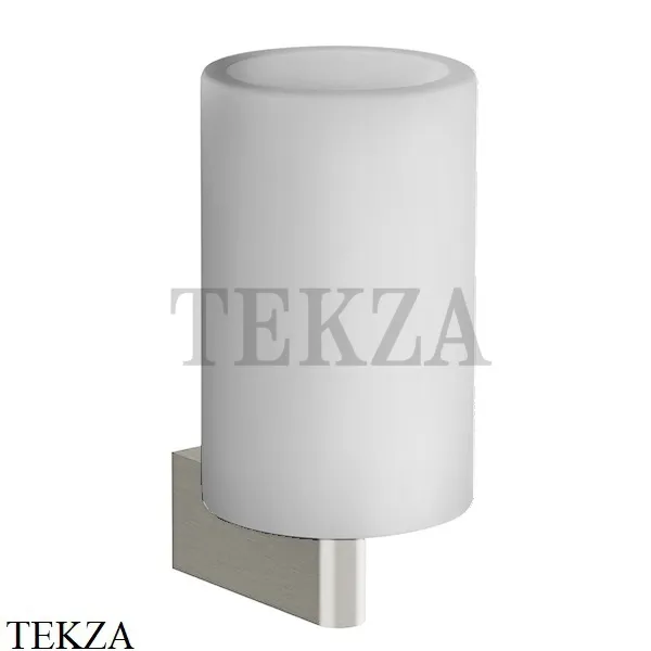 Gessi Origini Стакан настенный с держателем, белый 66407-149, Finox Brushed Nickel