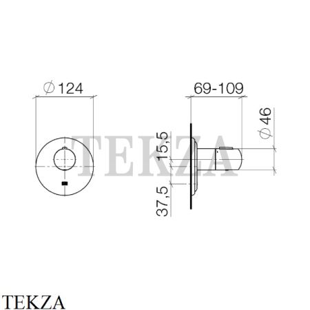 Dornbracht Madison Термостат для душа на 1/2, внешняя часть 36501977-99, Dark Platinum matt