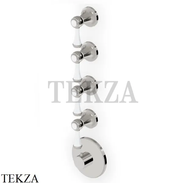 Zucchetti Agora Classic Термостат для душа, 4 выхода, внешняя часть ZAM662.C8, nickel глянец