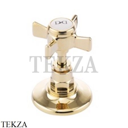 Devon&Devon COVENTRY Кран запорный HOT, COLD MARD78, золото светлое