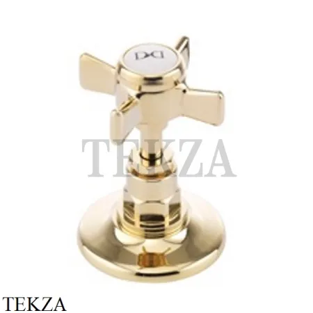 Devon&Devon COVENTRY Кран запорный HOT, COLD MARD78, золото светлое глянец
