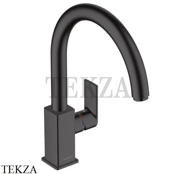 Hansgrohe Vernis Shape Смеситель для кухни поворотный 71871670, черный матовый