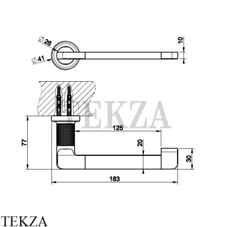 Gessi INCISO accessories Бумагодержатель без крышки 58455-299, Black XL