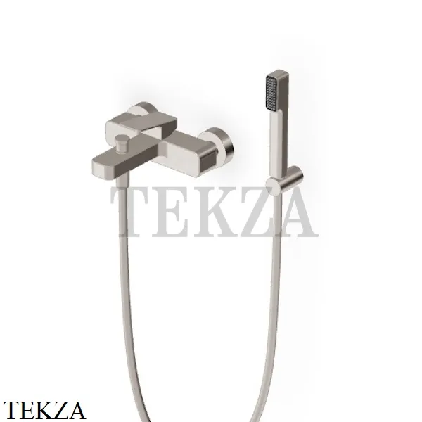 Zucchetti JINGLE Смеситель для ванны с гарнитуром ZIN102.C3, brushed nickel