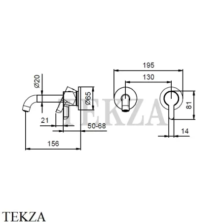 Fantini Icona Classic Смеситель для раковины, внешняя часть 5302R411B, хром глянец