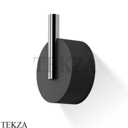 Decor Walther Stone Black WHK Крючок для халата и полотенец 0972664, черный матовый-хром глянец