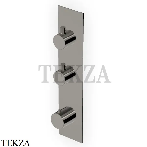 Zucchetti Pan Термостат для душа, 2 выхода, внешняя часть ZT28660.C50, metal black