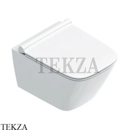 Catalano Green Унитаз подвесной без ободка, торнадо Silentech, сиденье микролифт 0411500001, белый глянец