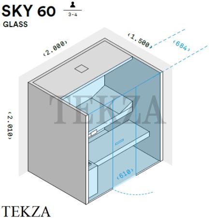 Effegibi SKY GLASS 60 Сауна домашняя финская или BIO SA55200014