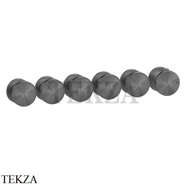 Gessi Origini MATERIC Термостат для душа 5 потока, внешняя часть 66340-706, Black Metal PVD
