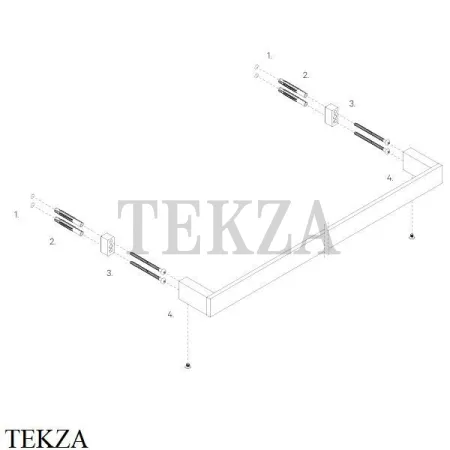 Decor Walther CONTRACT HTE30 Держатель для полотенца 0650660, черный матовый