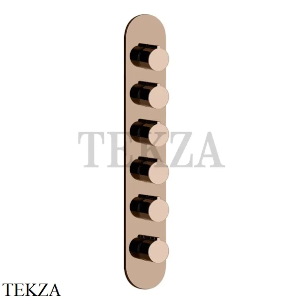 Gessi Ingranaggio-Anello Термостат для душа, 5 потоков, внешняя часть 43070-030, Copper глянец