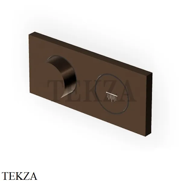 Zucchetti Hoop Термостат для душа на 1 поток, внешняя часть ZHO781.P21, brushed chocolate PVD