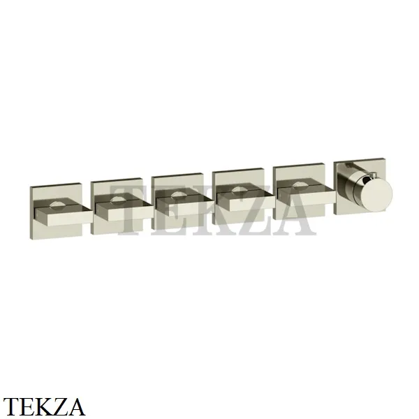 Gessi Rettangolo shower Термостат на 5 потоков, внешняя часть 44340-720, Nickel PVD