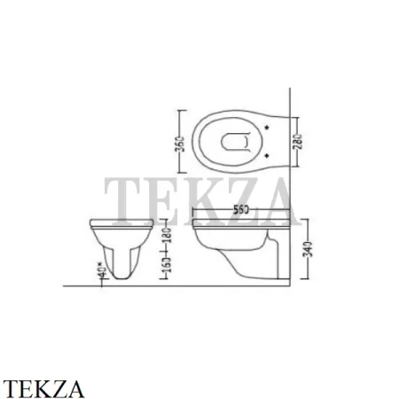 Devon&Devon Rose Унитаз подвесной IBWCSRO, сиденье микролифт, белый глянец