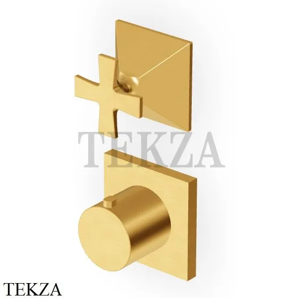 Zucchetti Bellagio Термостат для душа, 1 выход, внешняя часть ZB1801.C41, brushed gold PVD