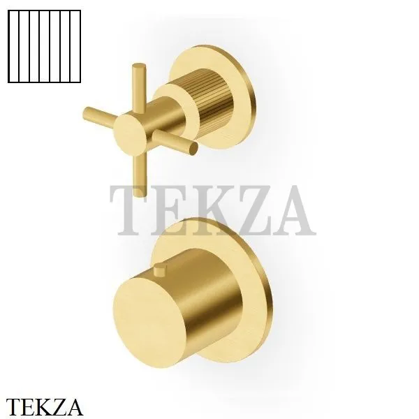 Zucchetti Helm Vertical Термостат для душа на 1 поток, внешняя часть ZHM801.XP41G2, brushed gold PVD