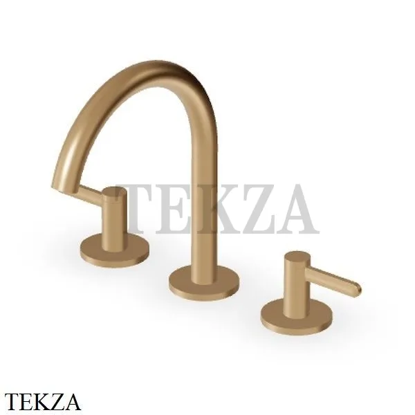 Zucchetti Isy22 Смеситель для раковины средний, без гарнитура ZIS3340.P31, brushed british gold PVD
