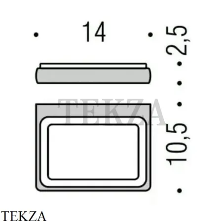 Colombo Lulu Мыльница подвесная, стекло матовое B6201, хром глянец