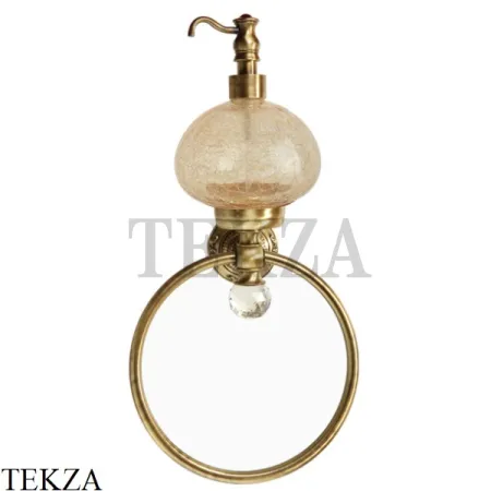 Migliore Cristalia SWAROVSKI Дозатор для жидкого мыла или лосьона 16832, золото глянец